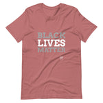 Mauve colored Black Lives Matter t-shirt feels soft and lightweight, with the right amount of stretch. It's comfortable and flattering for both men and women. 