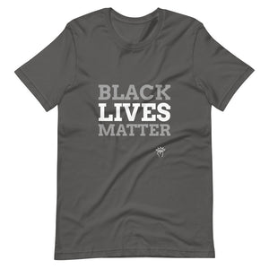 Asphalt Gray colored Black Lives Matter t-shirt feels soft and lightweight, with the right amount of stretch. It's comfortable and flattering for both men and women. 