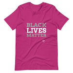 Berry colored Black Lives Matter t-shirt feels soft and lightweight, with the right amount of stretch. It's comfortable and flattering for both men and women. 