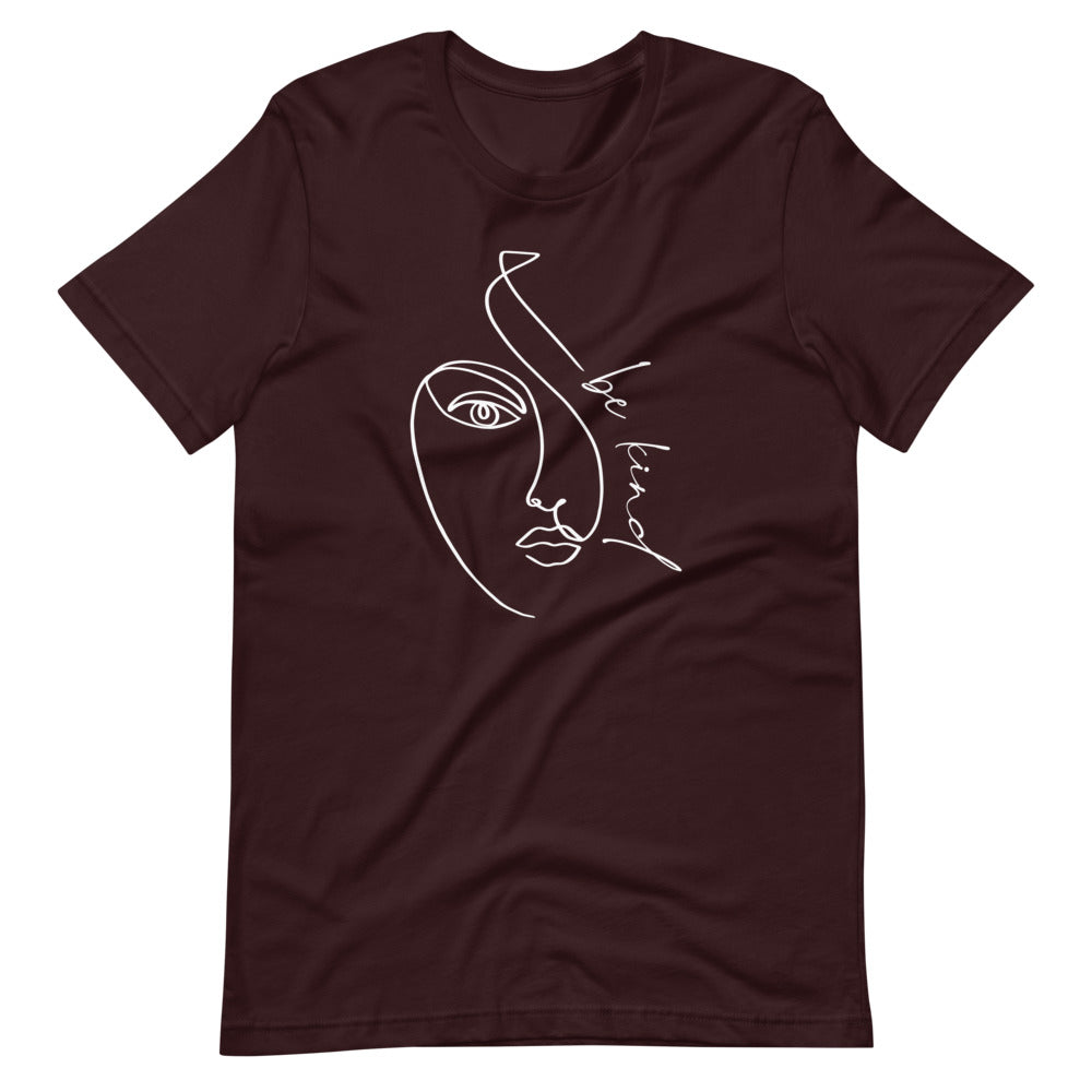 Oxblood Black colored tee, Human Be Kind is a message to wear and live by, this t-shirt is feels soft and lightweight, with the right amount of stretch. It's comfortable and flattering . 100% cotton