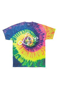 Love- Tie Dye Neon Rainbow Adult Tee is made with 100% cotton, proudly dyed in the U.S.A. No two tees are exactly alike, environmental friendly, made order it. 