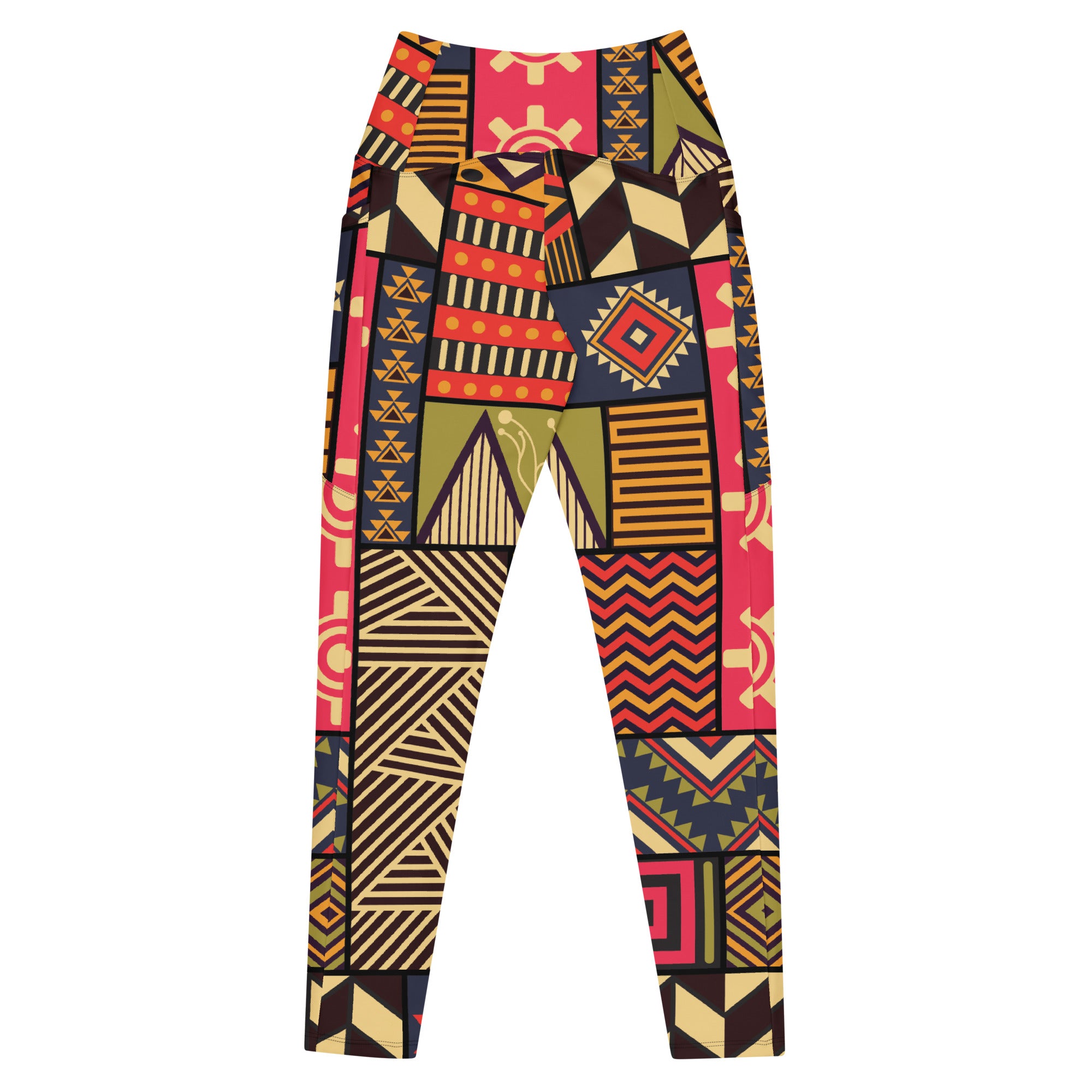 Africa Flare Crossover leggings with pockets