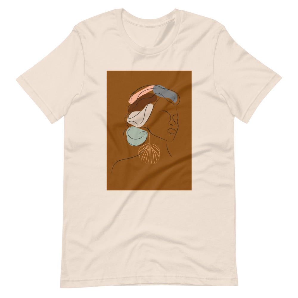 Soft Cream colored t-shirt "Beautifully Wrapped" This t-shirt vibe is beautiful and confident, it's soft,  lightweight, with the right amount of stretch, comfortable and flattering. 