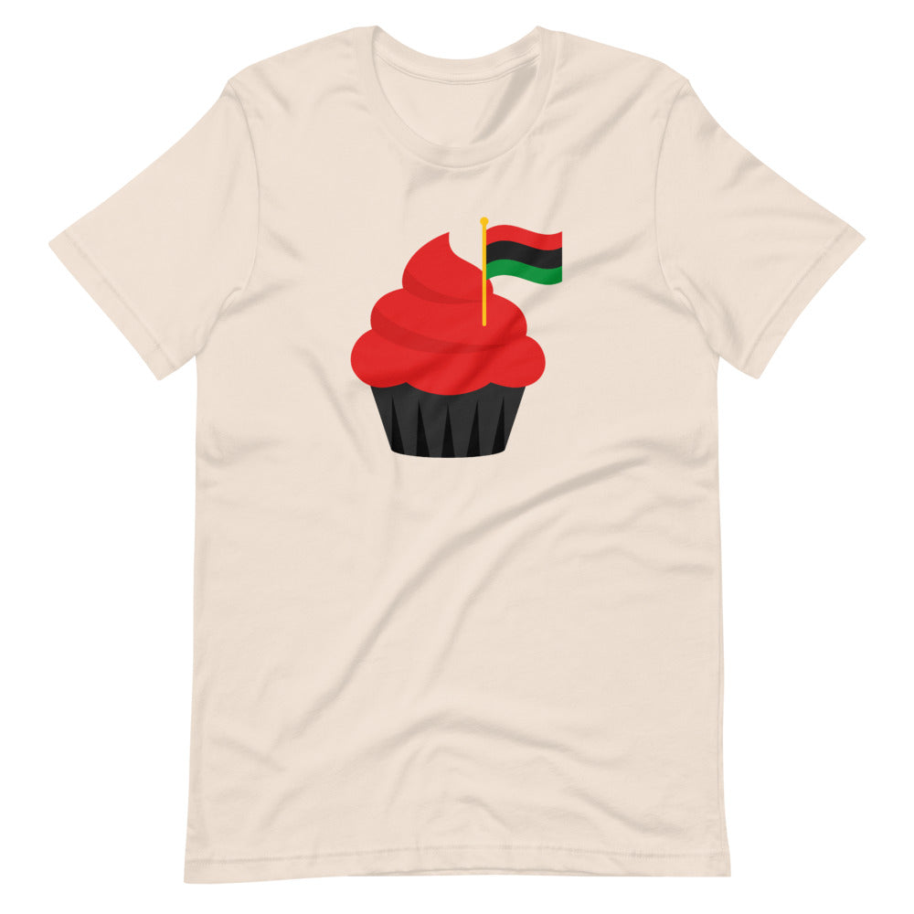 Soft Cream colored t shirt - This Cupcake - Red/Black/Green Flag t-shirt feels soft and lightweight, with the right amount of stretch. It's comfortable and flattering.