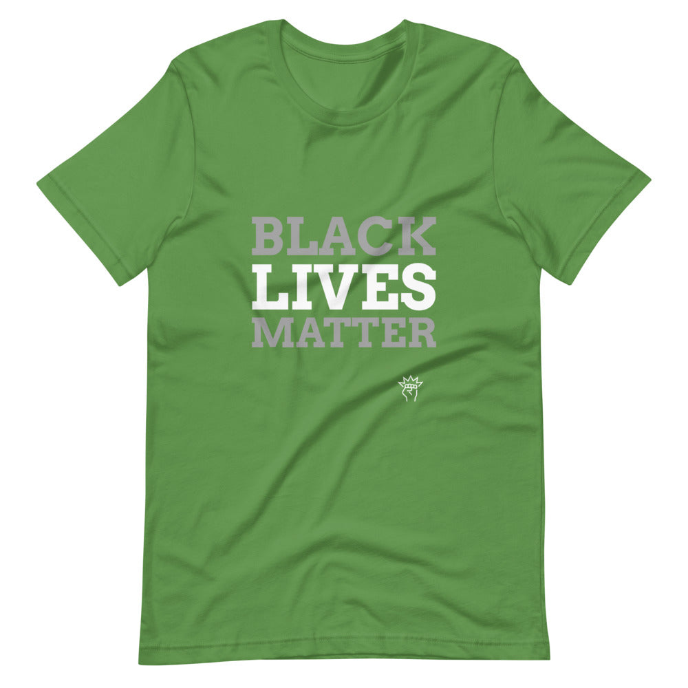 Leaf colored Black Lives Matter t-shirt feels soft and lightweight, with the right amount of stretch. It's comfortable and flattering for both men and women. 