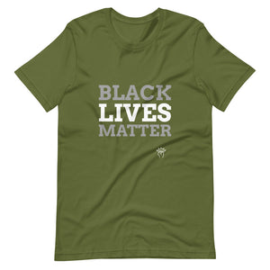 Olive Green colored Black Lives Matter t-shirt feels soft and lightweight, with the right amount of stretch. It's comfortable and flattering for both men and women. 