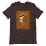 Brown colored t-shirt "Beautifully Wrapped" This t-shirt vibe is beautiful and confident, it's soft,  lightweight, with the right amount of stretch, comfortable and flattering. 