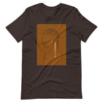Brown colored t shirt Elegant in Cornrows, this t-shirt is array of beauty in motion. It soft and lightweight, with the right stretch. It's comfortable and flattering.