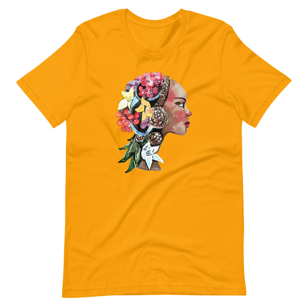 Flower Lady - Short-Sleeve Unisex T-Shirt – Natural As I Am