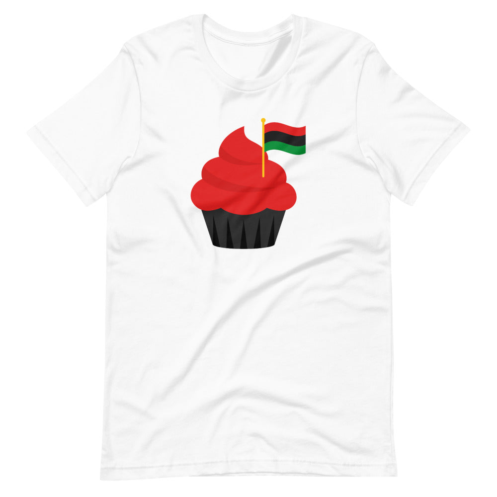 White  colored t shirt - This Cupcake - Red/Black/Green Flag t-shirt feels soft and lightweight, with the right amount of stretch. It's comfortable and flattering.