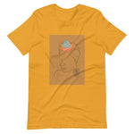 Mustard colored t shirt, This t-shirt message It's Real in the Moment is everything you've dreamed of and more, soft and lightweight, with a good stretch. Comfortable and flattering.