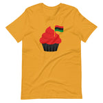 Mustard colored t shirt - This Cupcake - Red/Black/Green Flag t-shirt feels soft and lightweight, with the right amount of stretch. It's comfortable and flattering.