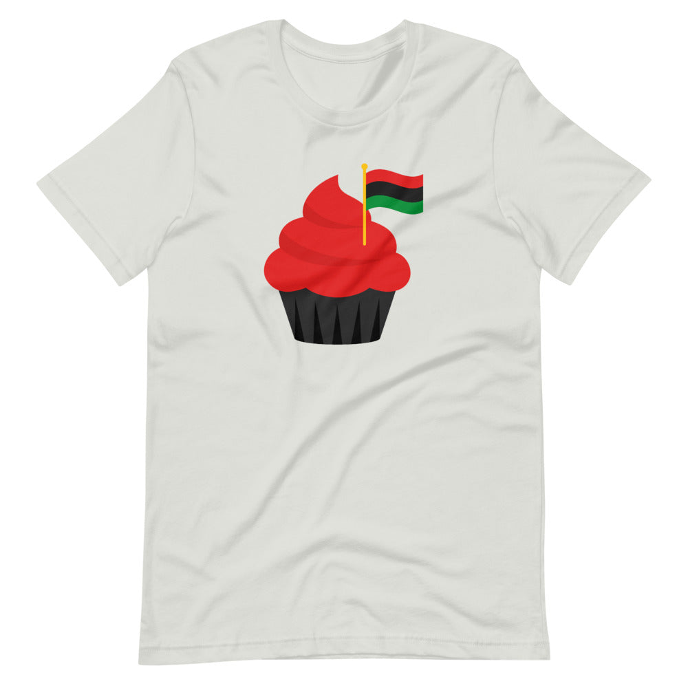 Silver  colored t shirt - This Cupcake - Red/Black/Green Flag t-shirt feels soft and lightweight, with the right amount of stretch. It's comfortable and flattering.