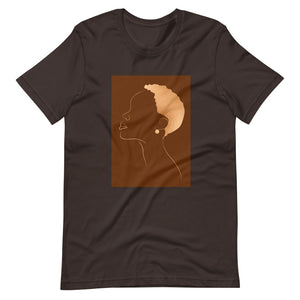 Brown colored t shirt, I am just " Proud to be Me", this t-shirt message stands in this moment. It is soft and lightweight, with the right amount of stretch and flattering.
