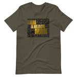 Army colored tee, I AM A BLACK MAN, This t-shirt feels soft and lightweight and comfortable, that displays strong bold words.