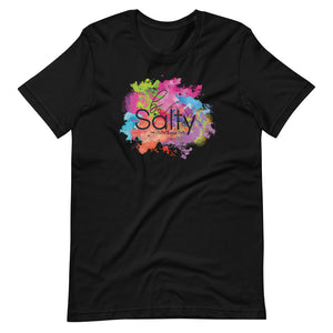 Black colored t shirt,Be Salty in this t-shirt that feels soft and is lightweight, and a good stretch. It's comfortable and flattering.