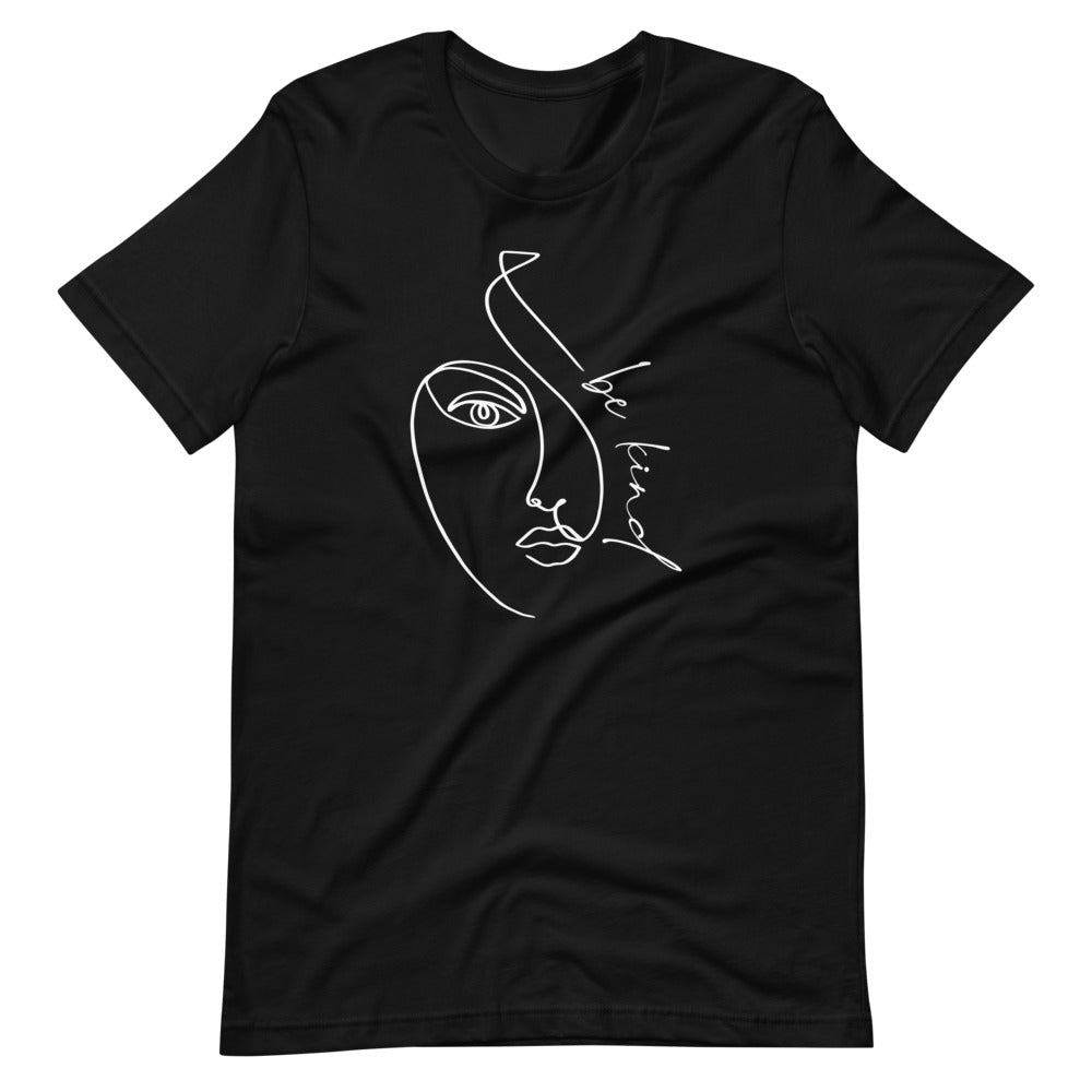 Black colored tee, Human Be Kind is a message to wear and live by, this t-shirt is feels soft and lightweight, with the right amount of stretch. It's comfortable and flattering . 100%  cotton 