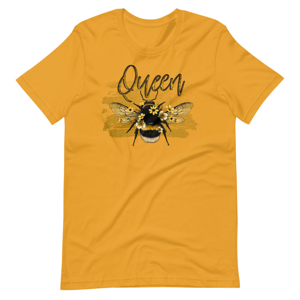 Mustard colored t shirt, This Queen Bee t-shirt is everything you've dreamed of and more. It feels soft and lightweight, with the right amount of stretch. It's comfortable and flattering.