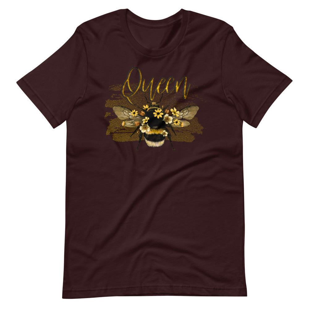 Oxblood Black colored t shirt, This Queen Bee t-shirt is everything you've dreamed of and more. It feels soft and lightweight, with the right amount of stretch. It's comfortable and flattering.