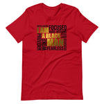 Red colored tee, I AM A BLACK MAN, This t-shirt feels soft and lightweight and comfortable, that displays strong bold words.